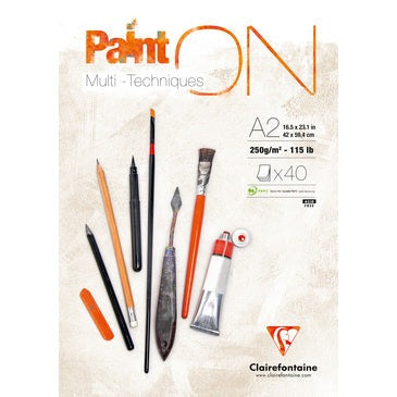 Clairefontaine Paint ON Multimedia Pads (White, Grey & Natural)