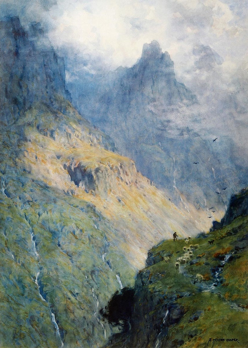 Pillar Rock, Ennerdale by Alfred Heaton Cooper (1863 - 1929)