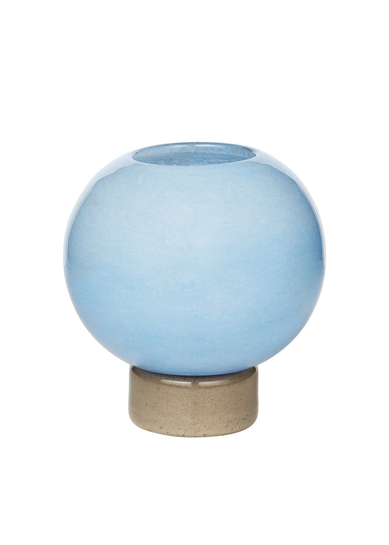 Vase Mari Mouthblown Glass Serenity Light Blue