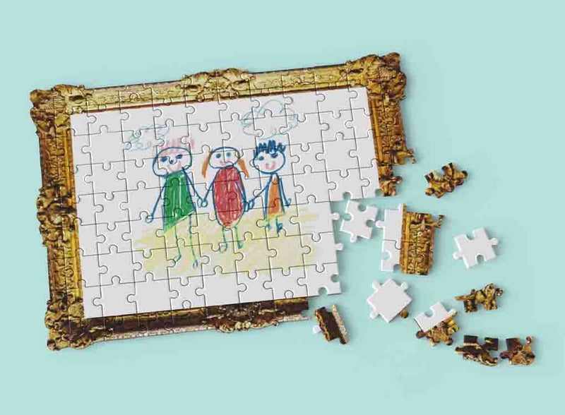 Jigsaw Puzzle - Framed Drawing