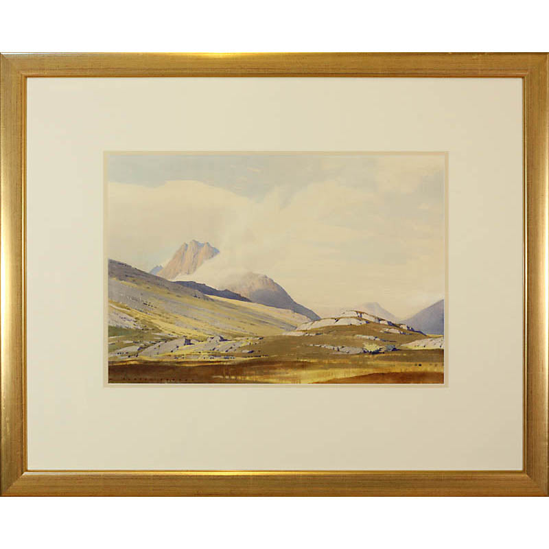 Tryfan, Summer Morning 1967 by WHC - Framed